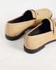 ASOS DESIGN ASOS DESIGN Minnie ruched detailing loafers in caramel croc-Neutral - 4