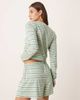 ASOS DESIGN ASOS DESIGN mix & match boxer pajama shorts in sage & blue stripes - 2