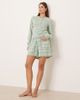 ASOS DESIGN ASOS DESIGN mix & match boxer pajama shorts in sage & blue stripes - 4
