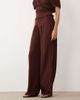 ASOS DESIGN ASOS DESIGN mix & match crinkle shirred wide leg pants in chocolate-Brown - 2