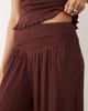 ASOS DESIGN ASOS DESIGN mix & match crinkle shirred wide leg pants in chocolate-Brown - 3