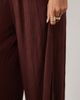 ASOS DESIGN ASOS DESIGN mix & match crinkle shirred wide leg pants in chocolate-Brown - 4