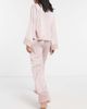 ASOS DESIGN ASOS DESIGN mix & match satin pajama pants with contrast cuff in mink-Neutral - 2