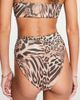 ASOS DESIGN ASOS DESIGN mix and match rib high leg high waist bottom in leopard animal print-Multi - 2