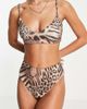 ASOS DESIGN ASOS DESIGN mix and match rib high leg high waist bottom in leopard animal print-Multi - 3