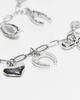 ASOS DESIGN ASOS DESIGN mixed design chain charms for shoes and accessories in silver tone - 3