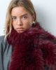 ASOS DESIGN ASOS DESIGN mixed faux fur pull-through scarf in burgundy-Red - 3