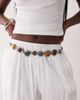 ASOS DESIGN ASOS DESIGN mixed resin chain belt in silver tone-Multi - 1