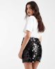 ASOS DESIGN ASOS DESIGN mixed sequin mini skirt in black - 4