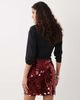 ASOS DESIGN ASOS DESIGN mixed sequin mini skirt in burgundy-RED - 3