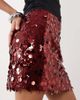 ASOS DESIGN ASOS DESIGN mixed sequin mini skirt in burgundy-RED - 4