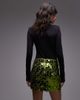 ASOS DESIGN ASOS DESIGN mixed sequin mini skirt in green - 3