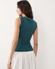 ASOS DESIGN ASOS DESIGN modal asymmetric top with gold-tone hardware detail in teal-Brown - 2