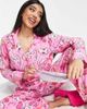 ASOS DESIGN ASOS DESIGN modal floral shirt & pants pajama set in pink - 1
