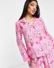 ASOS DESIGN ASOS DESIGN modal floral shirt & pants pajama set in pink - 4