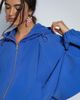 ASOS DESIGN ASOS DESIGN modal hooded zip up sports bomber jacket in blue - 3