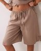 ASOS DESIGN ASOS DESIGN modal look longline bermuda shorts in chocolate brown - part of a set - 3