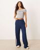 ASOS DESIGN ASOS DESIGN modal off the shoulder top with hardware & fold over detail in heather gray-Red - 3