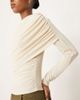 ASOS DESIGN ASOS DESIGN modal wrap detail long sleeve tee in cream-White - 2