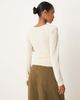 ASOS DESIGN ASOS DESIGN modal wrap detail long sleeve tee in cream-White - 4