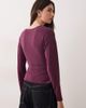 ASOS DESIGN ASOS DESIGN modal wrap waist long sleeve top in fig-Purple - 4