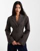 ASOS DESIGN ASOS DESIGN molded cinched blazer in charcoal-Gray - 1