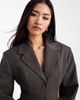 ASOS DESIGN ASOS DESIGN molded cinched blazer in charcoal-Gray - 3