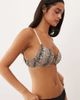 ASOS DESIGN ASOS DESIGN molded t-shirt bra in animal print-Brown - 1