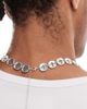 ASOS DESIGN ASOS DESIGN molten button link chain necklace in worn silver - 2