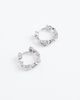 ASOS DESIGN ASOS DESIGN molten hammered hoop earrings in silver tone - 2