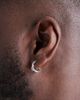 ASOS DESIGN ASOS DESIGN molten hammered hoop earrings in silver tone - 3
