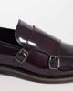 ASOS DESIGN ASOS DESIGN monk shoes in burgundy polido leather-Red - 3