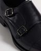 ASOS DESIGN ASOS DESIGN monk shoes with buckled straps in black leather - 3