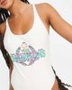 ASOS DESIGN ASOS DESIGN motif print swimsuit in off white - 3