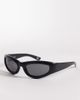 ASOS DESIGN ASOS DESIGN moulded sunglasses in black frame with black lens - 1