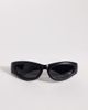 ASOS DESIGN ASOS DESIGN moulded sunglasses in black frame with black lens - 3