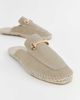 ASOS DESIGN ASOS DESIGN mule espadrilles in stone suede with snaffle-Neutral - 1