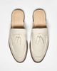 ASOS DESIGN ASOS DESIGN mule loafers in linen-Neutral - 4