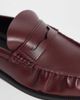 ASOS DESIGN ASOS DESIGN mule penny loafers with ruching in burgundy-Red - 3