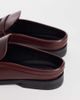 ASOS DESIGN ASOS DESIGN mule penny loafers with ruching in burgundy-Red - 4