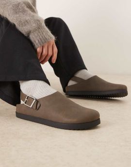 ASOS DESIGN ASOS DESIGN mule sandals in brown with back strap