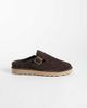ASOS DESIGN ASOS DESIGN mule sandals with buckle and seam detail in brown suede - 1