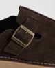 ASOS DESIGN ASOS DESIGN mule sandals with buckle and seam detail in brown suede - 3