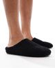 ASOS DESIGN ASOS DESIGN mule slippers in black borg - 3