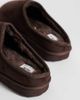 ASOS DESIGN ASOS DESIGN mule slippers in brown microfibre with faux fur lining - 2