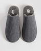 ASOS DESIGN ASOS DESIGN mule slippers in charcoal corduroy with tonal faux shearling lining-Gray - 2