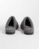 ASOS DESIGN ASOS DESIGN mule slippers in charcoal corduroy with tonal faux shearling lining-Gray - 4