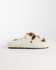 ASOS DESIGN ASOS DESIGN mule slippers in cow print faux fur-MULTI - 1