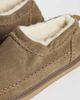 ASOS DESIGN ASOS DESIGN mule slippers in khaki suede with cream lining-Green - 3