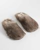ASOS DESIGN ASOS DESIGN mule slippers in light brown faux fur - 1